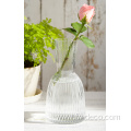 Ribbed Glass Vase Tea Light Holders